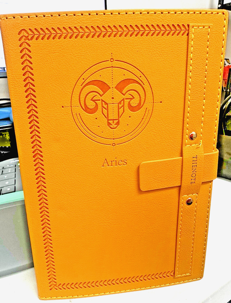 Celercrownv Aries Zodiac Notebook with greeting card
