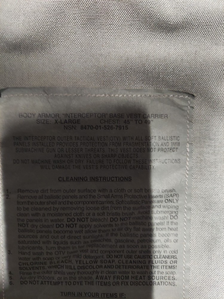 body armor base vest carrier