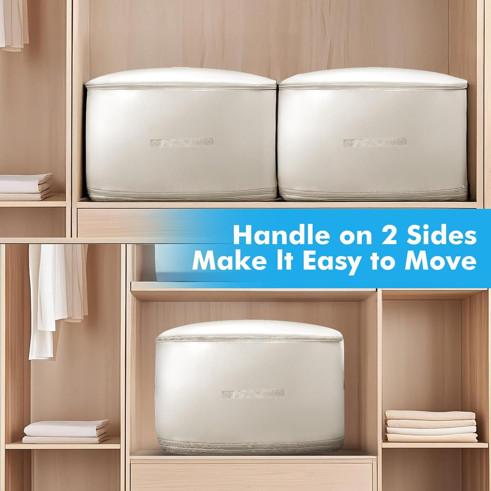 Comforter Storage Bag-Ultra Space Saving Large Self Compression Organizer for Co