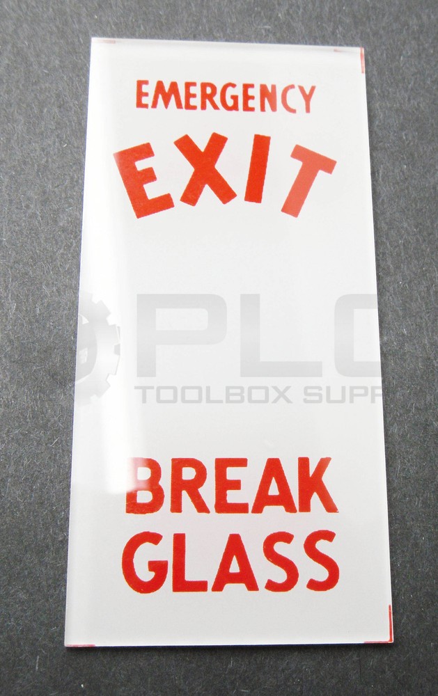 LOT OF 2 NEW EMERGENCY EXIT BREAK GLASS REPLACEMENT GLASS