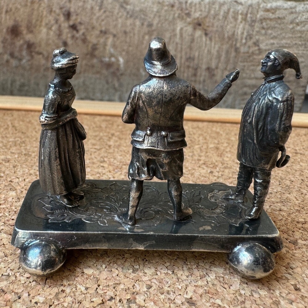 Museum quality German solid silver figurine, early 19th Century, "Matchmaker"