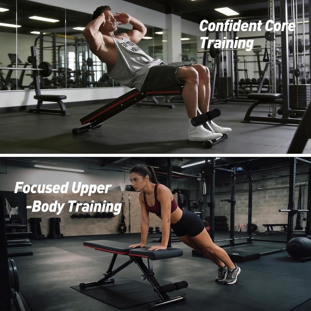 Compact Foldable Weight Bench for Home Gyms: 795 lbs Capacity & Versatile Design
