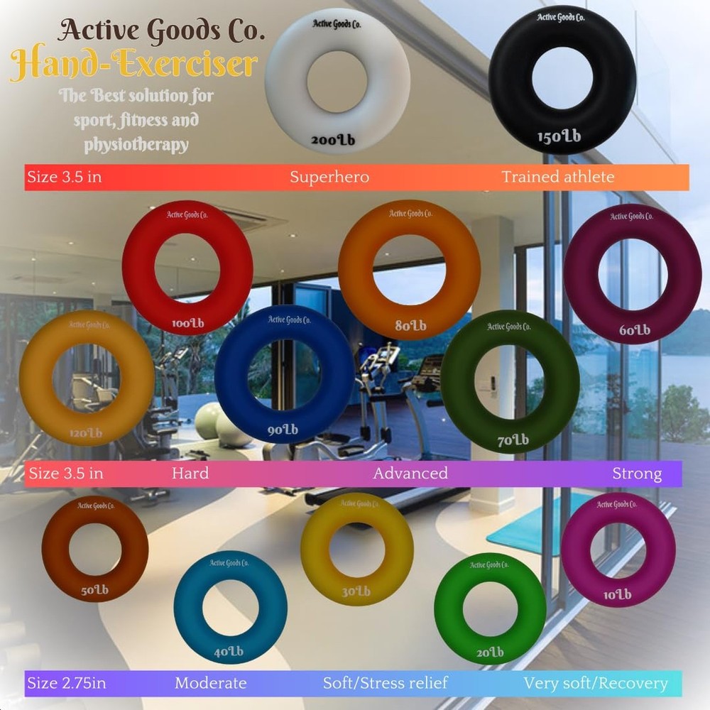 Hand Exerciser - PROFESSIONAL GRADE, Set or Single, Different Sizes. Visit to...