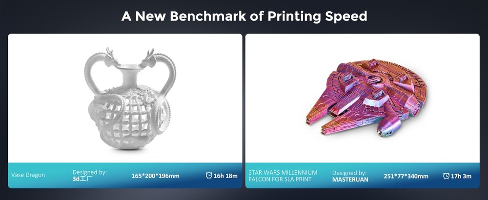 3D Printer Open Source Max 700mm/s HighSpeed 3D Printers w/300℃ Clog-free Hotend