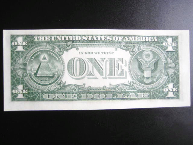 $1 1963 ((A DALLAS)) FEDERAL RESERVE NOTE((BOTTOM CUTTING ERROR))UNC GEM BU NOTE