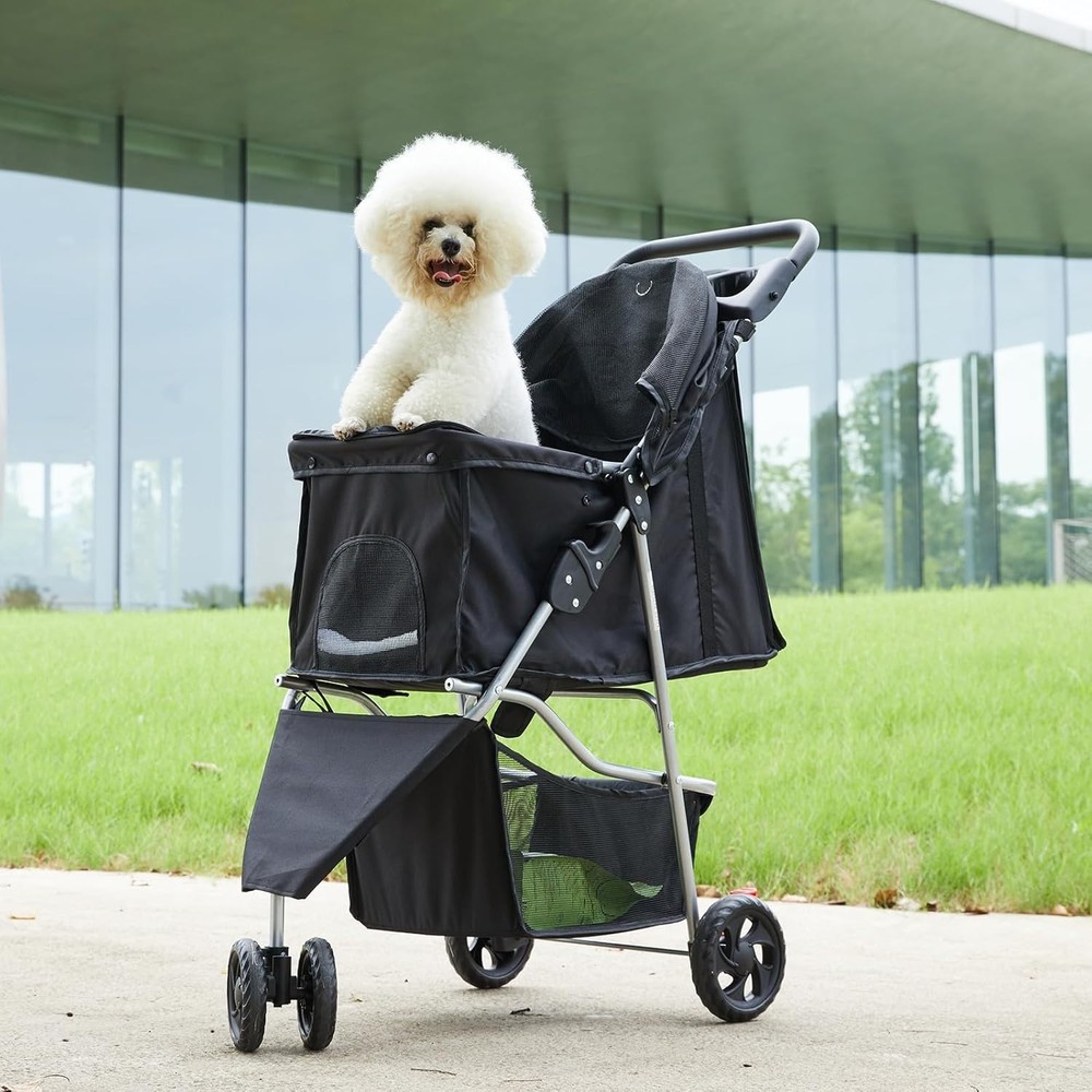 Elegant Pet Stroller for Small to Medium Pets | Lightweight & Foldable Design