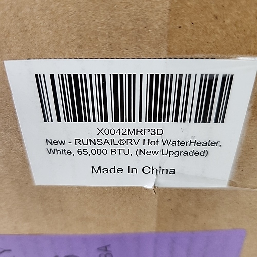 NEW Runsail RV Hot Tankless Wather Heater 65,000 BTU. White