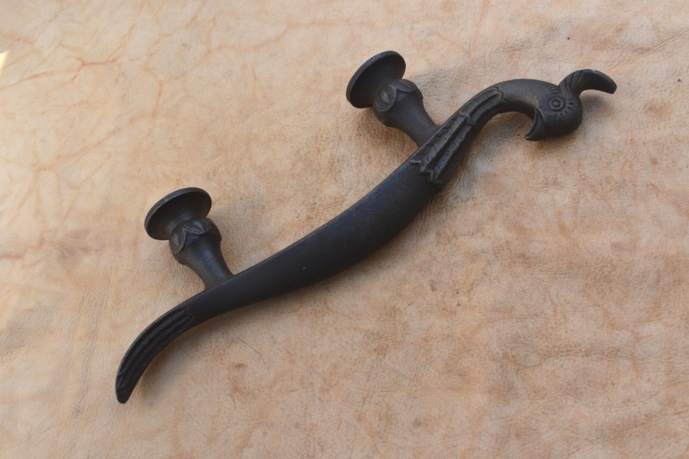 Vintage Large Cast iron Peacock Shape door gate door handle vintage pull handle