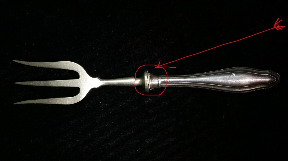 Vintage 3 Tine Silver Stamped 800 Fork 5.75"