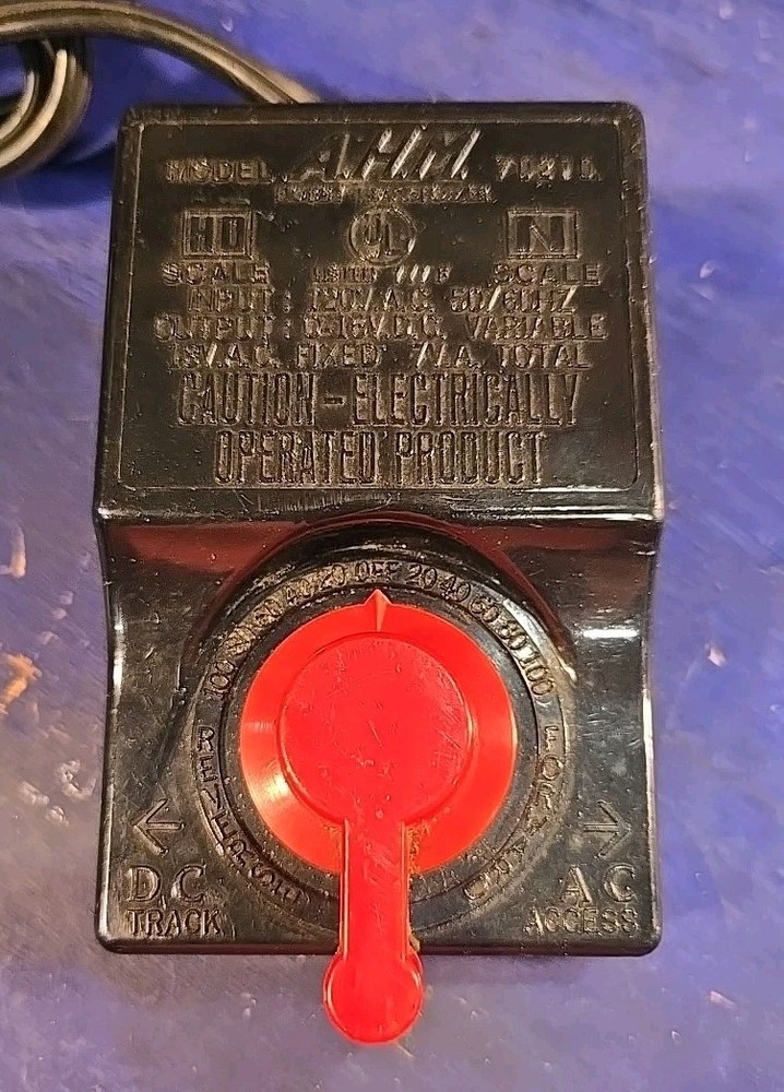 AHM MODEL 70210, N & HO HOBBY TRANSFORMER, INPUT: 120V AC 50/60 Hz, Track Tested