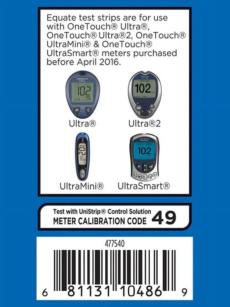 Blood Glucose Test Strips, 50 Count