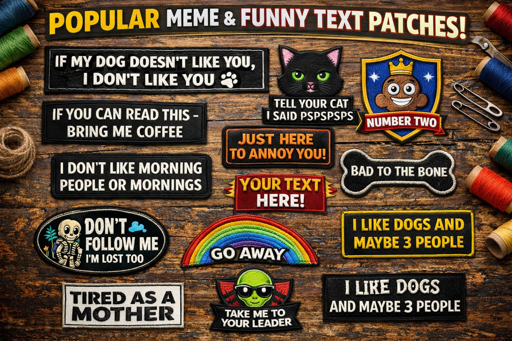 Funny lines Custom Embroidered Patch, Meme Quotes Personalized Patches
