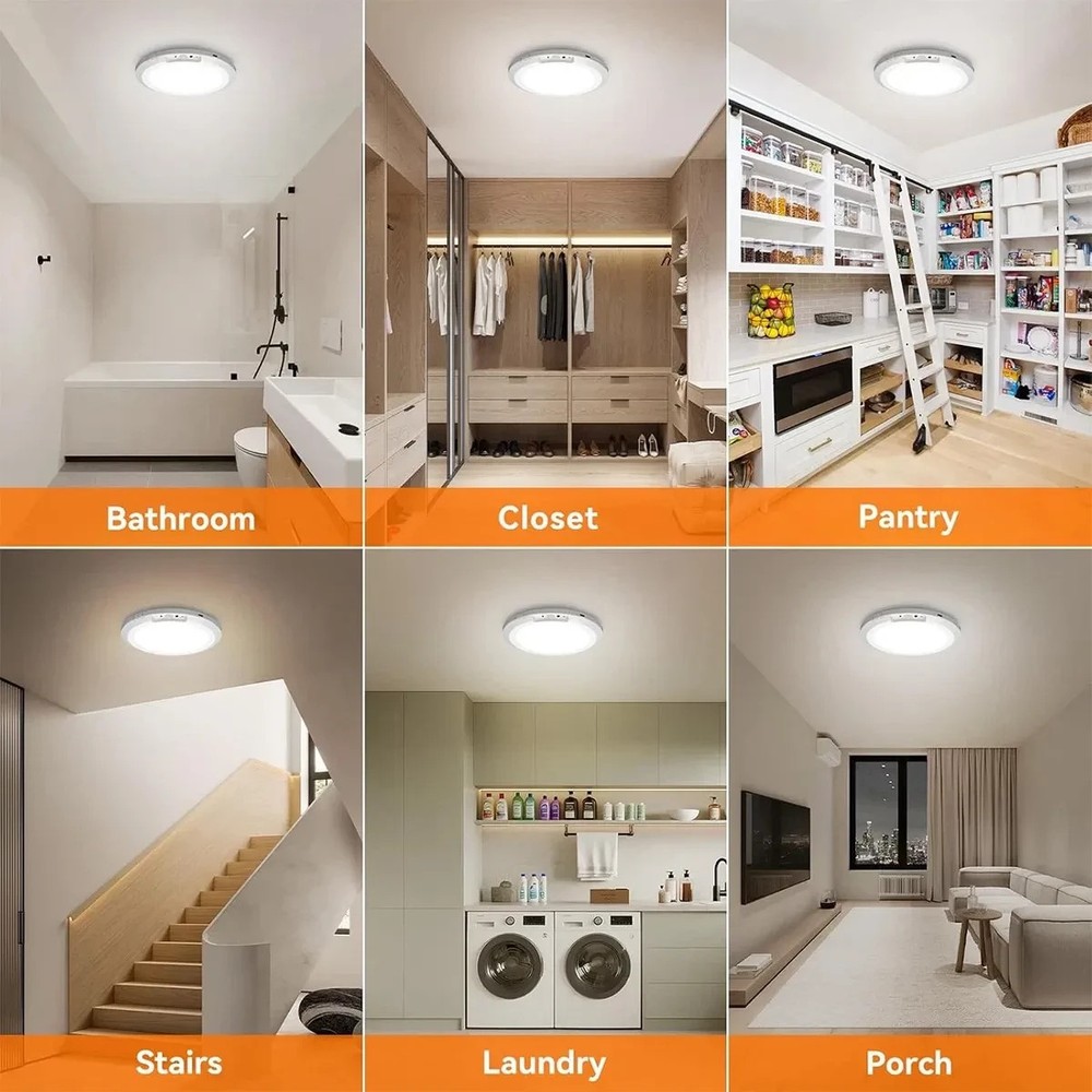 Rechargeable Motion Sensor Ceiling Light with Remote,Battery Powered Wireless