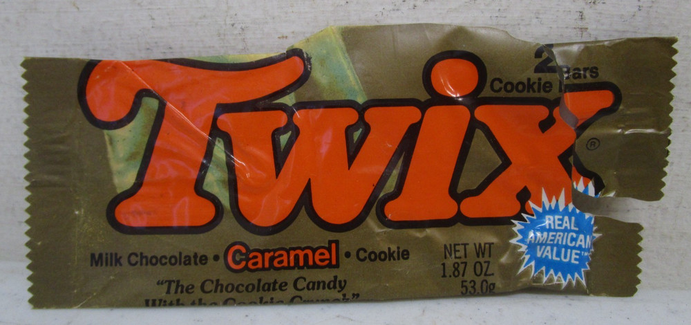 VINTAGE 1980's TWIX CANDY BAR WRAPPER EMPTY