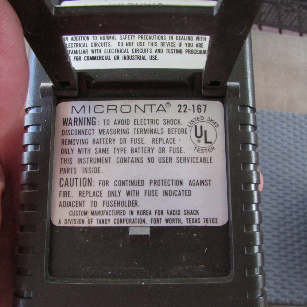 MICRONTA 22-167 BLACK AUTO-RANGE HIGH SPEED SAMPLING BARGRAPH DIGITAL MULTIMETER