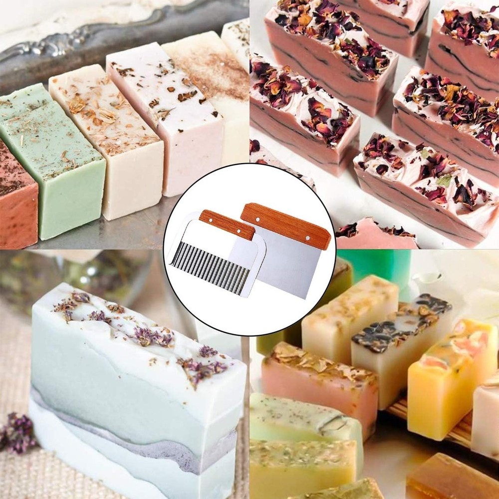Silicone Soap Molds Kit - 42 Oz Rectangular Mold with Scrapers for Soap Making