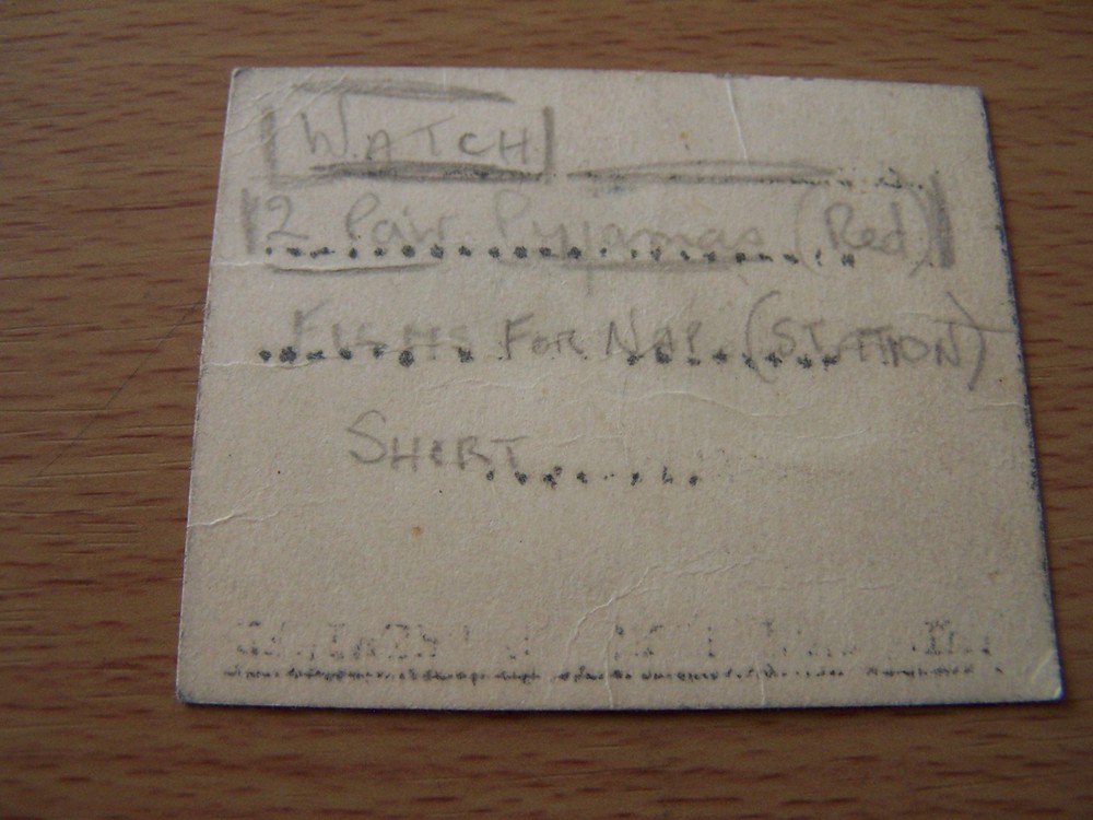 Vintage Train Berthing Card P J Winmill