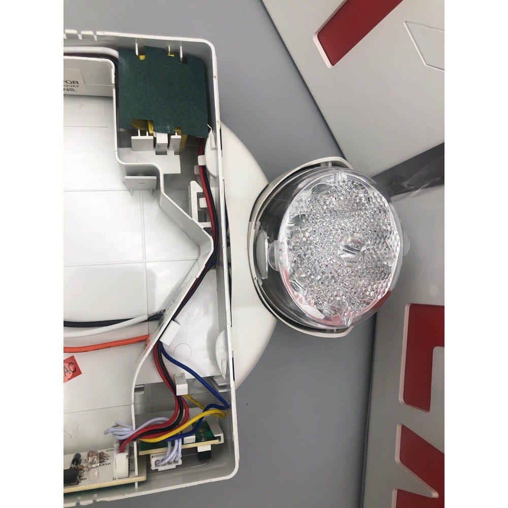 LED Exit Sign Emergency Light Compact Combo single face w/Battery Backup *READ