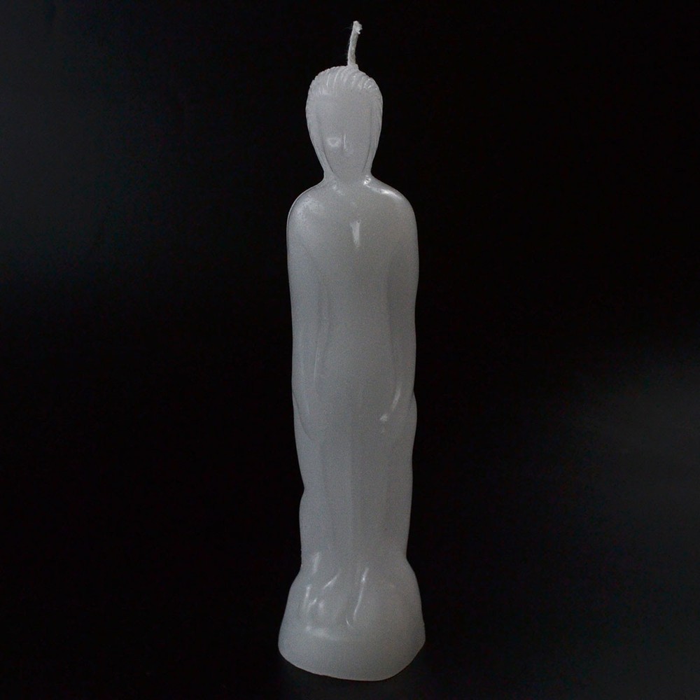 8" White Male candle