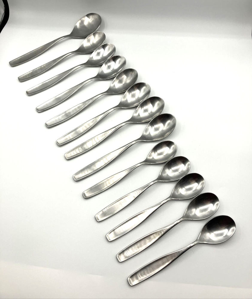13 West Elm Stainless Satin Flatware Teaspoon & Tablespoon & Serving Silverware