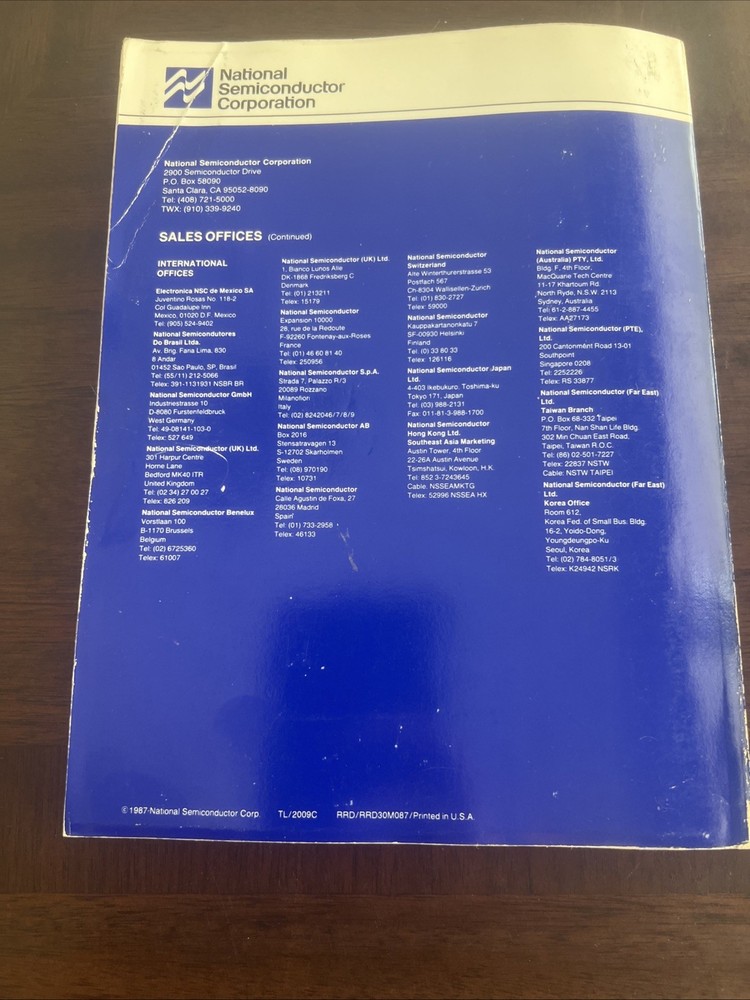 Linear Databook National Semiconductor 1988 Edition