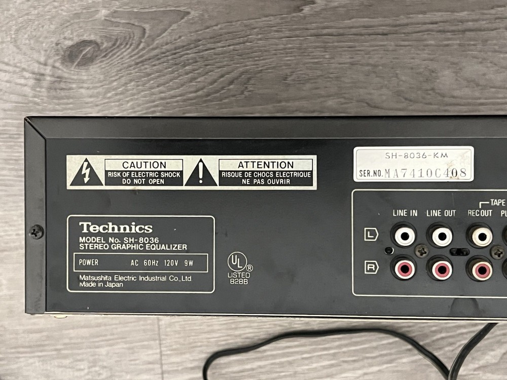 Technics SH-8036 Stereo Graphic Equalizer Vintage Stereo Component Tested Works