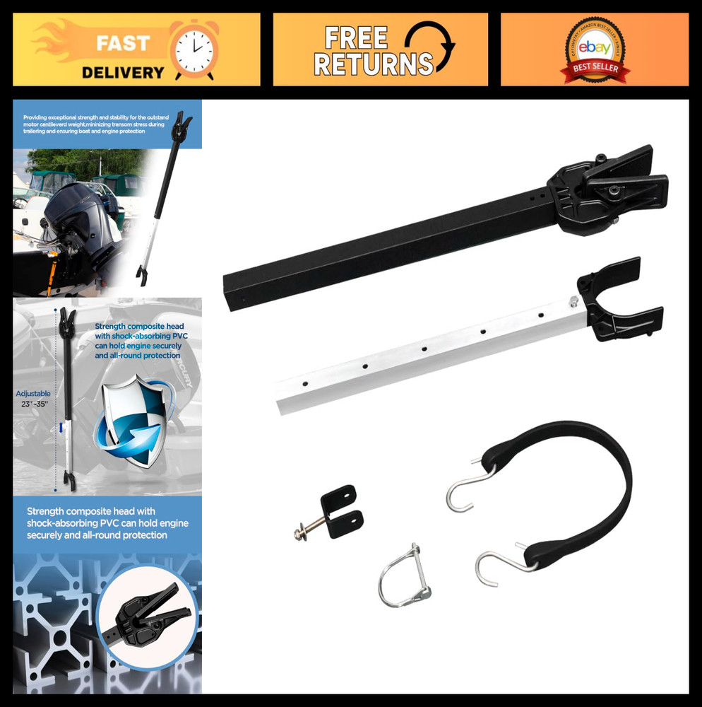 Adjustable Shock Absorbing Boat Transom Saver - Composite Head, Engine & Trailer