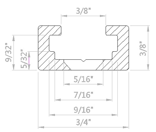 2 Pack 48" Silver Aluminum TTrack DoubleCut Profile Woodworking