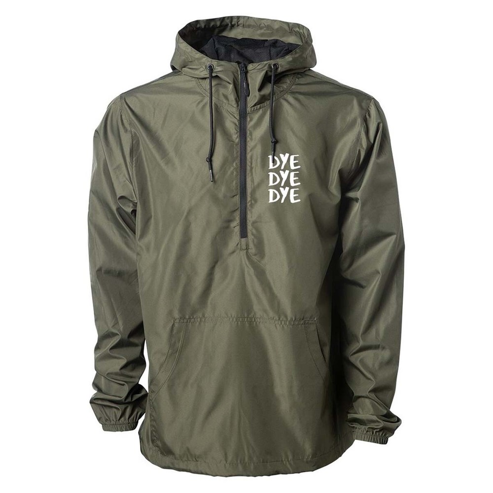 Dye Cowles Pullover Windbreaker Jacket - Olive Size: X-Large