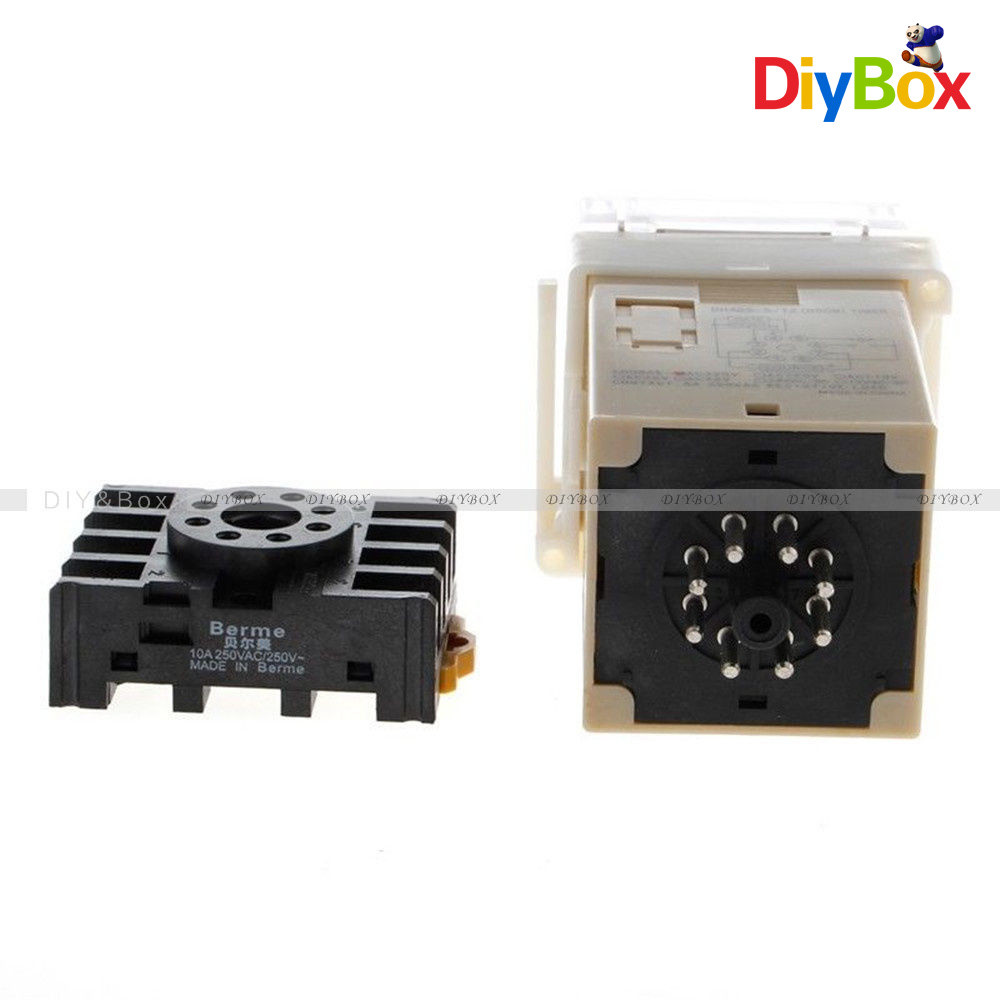 DH48S-S Digital AC 220V Precision Programmable Time Delay Relay With Socket Base