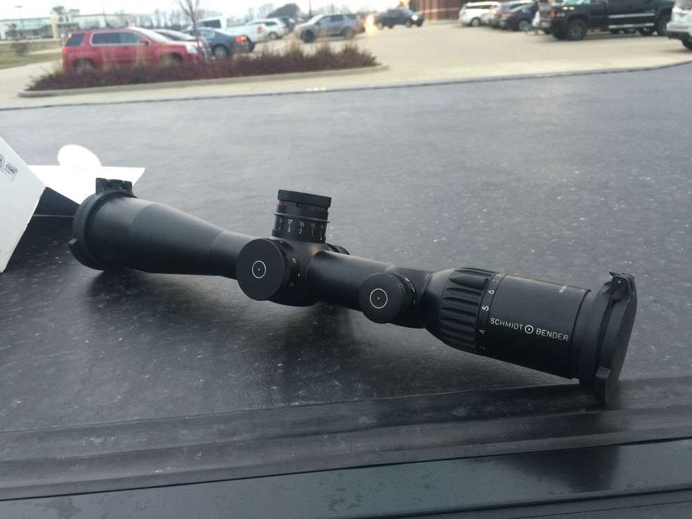 Schmidt and Bender PM ii scope throw lever