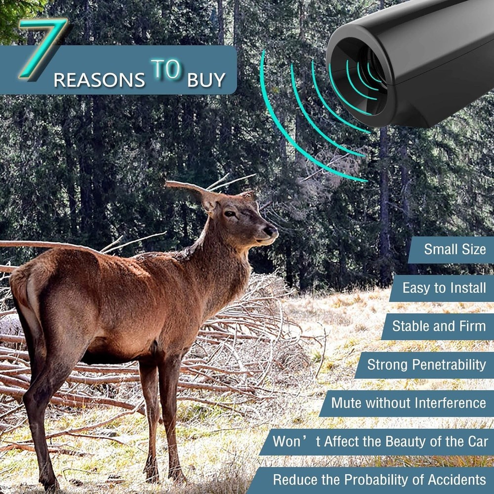Compact Deer Warning Whistles: 6 Pack, Easy Install, ABS Safety Device
