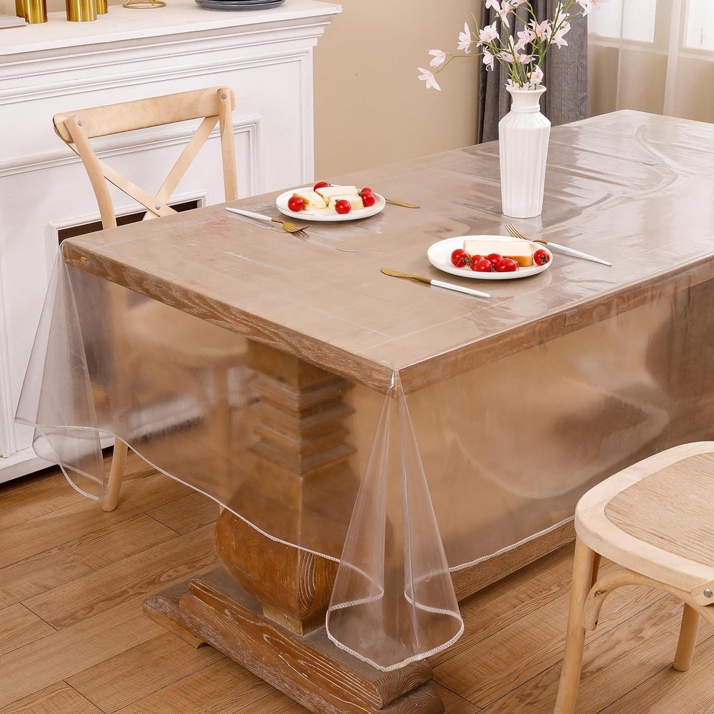 Walrus Clear Vinyl Tablecloth Protector 54X120 Inch,