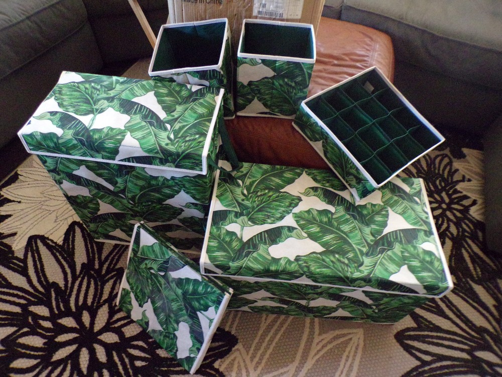 Home36 by Kvell 7pc Collapsible Soft Storage Set - Leaf Print