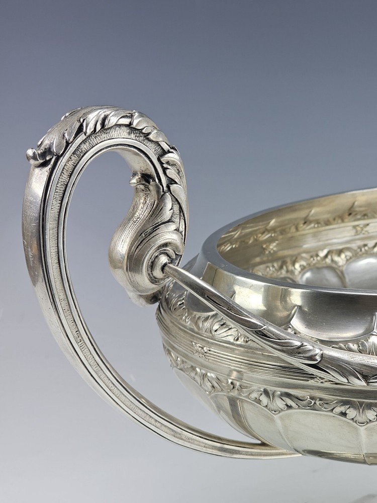 Monumental Antique German Silver Centerpiece Bowl