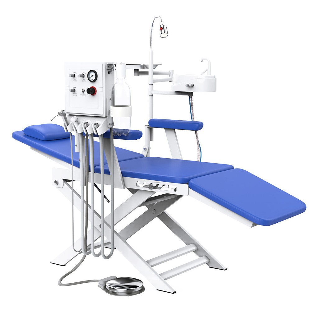 Dental Unit System Built-in Air Compressor Curing Light / Portable mobile chair