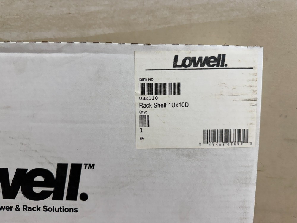 Lowell USM110 Rack ShelF 1Ux10D