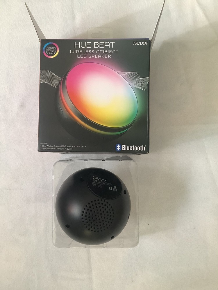 Hue Beat Wireless Ambient LED Bluetooth Speaker Traxx