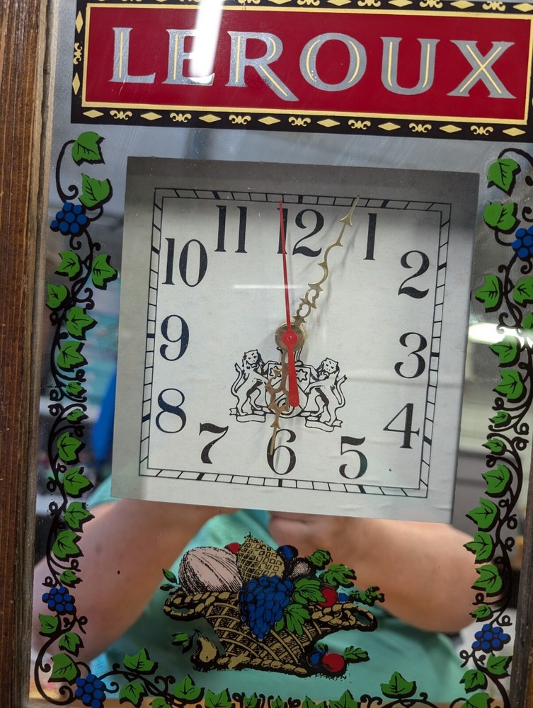 Vintage Leroux Mirror Clock