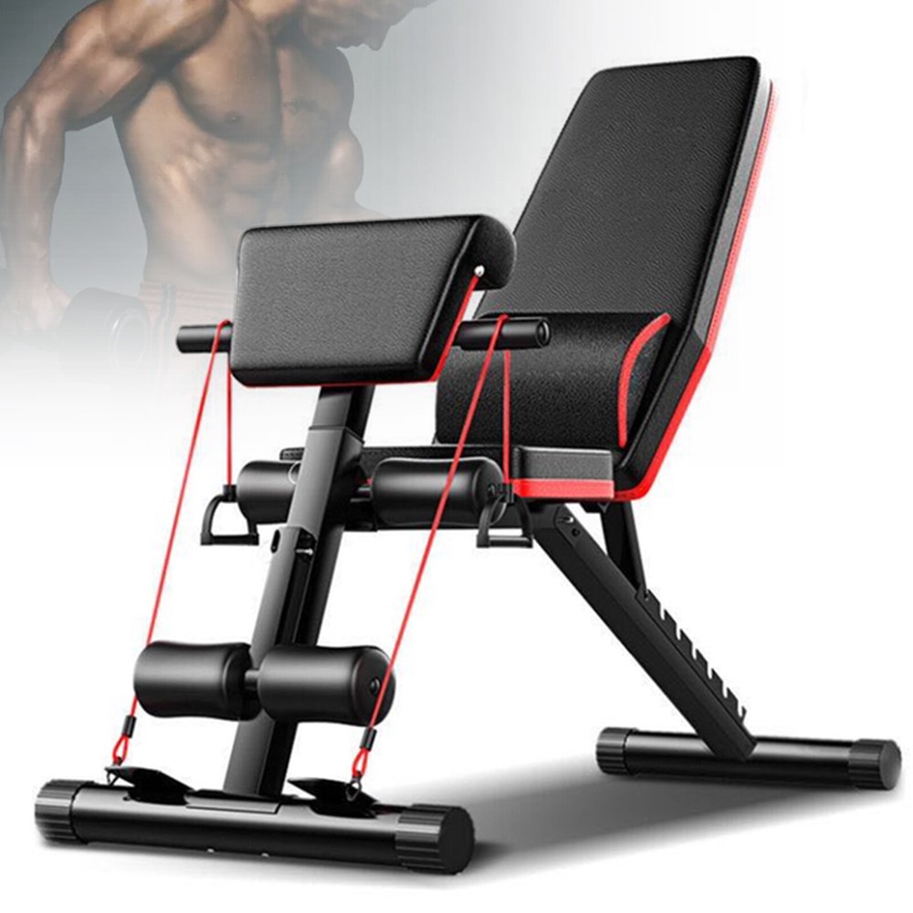 Foldable Workout Weight Bench Adjustable Gym Exercise Dumbbell Training Board