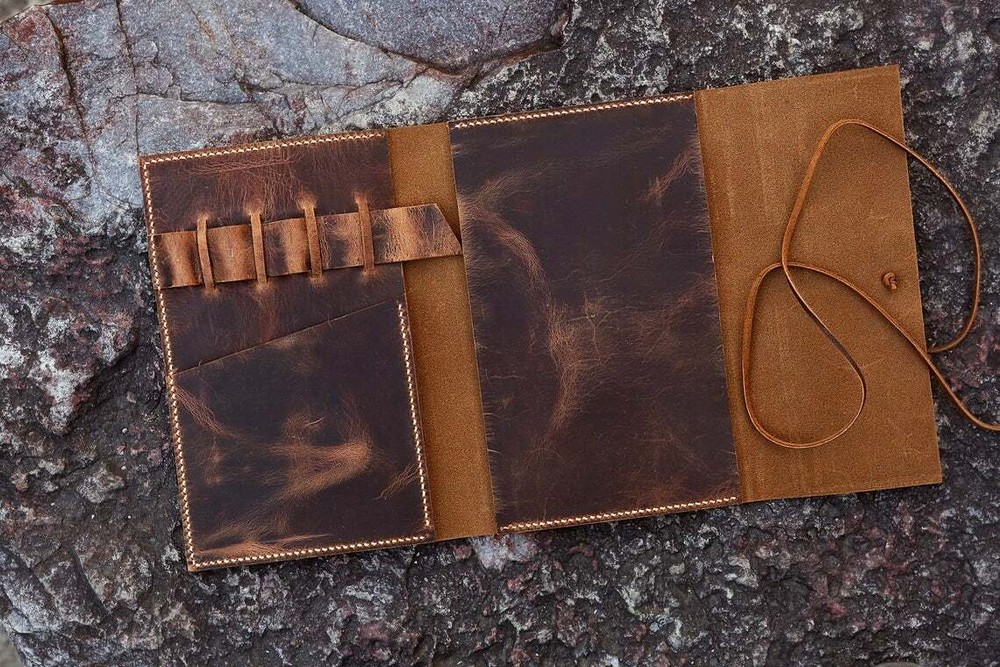 Personalized leather cover case for A5 Bullet Journal Leuchtturm 1917 notebook