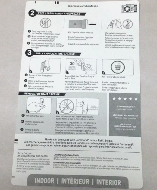 3M Command Medium Metal Wire Hooks Value Pack 13 Hooks + 16 Strips 2lb Capacity