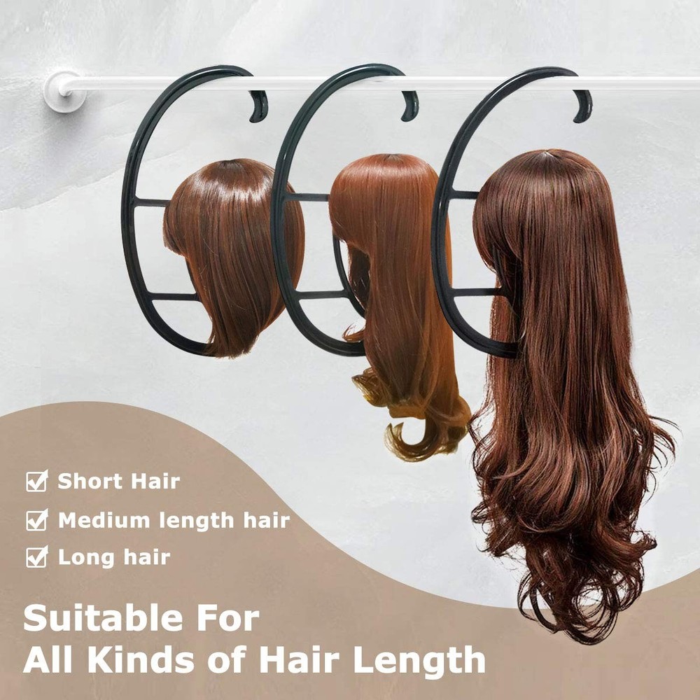Hanging Wig Stand, Head for Wigs, 4 Sets