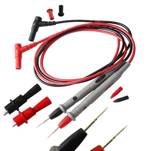 2PCS Digital Multimeter Test Leads Set with 2PCS 10A Alligator Clips