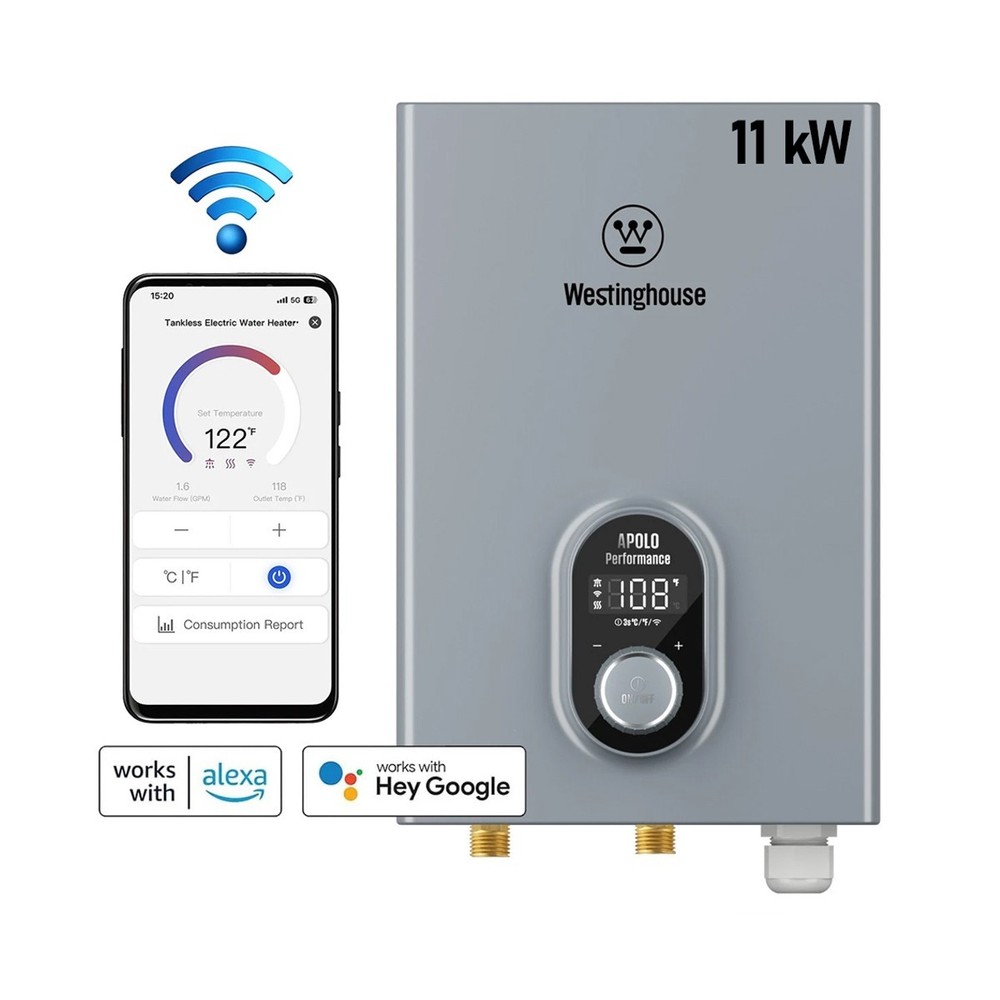 Westinghouse 11kW (APOLO) Electric Tankless Water Heater Smart WiFi WITH ALEXA