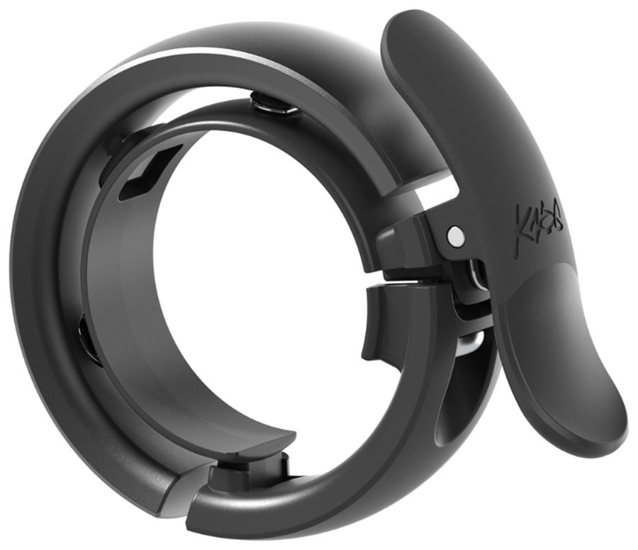 Knog Oi Prima Bell Large Anthracite Bicycle Bell with Wavetek Technology &