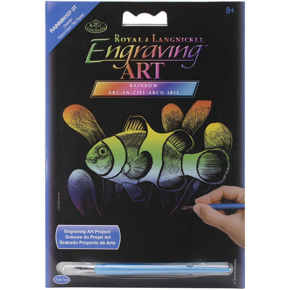 Rainbow Foil Engraving Art Mini Kit 5"X7"-Clownfish