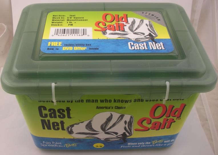Betts 8PM 8Ft Old Salt Cast Net 8Lb 3/8" Mesh Lead Weights
