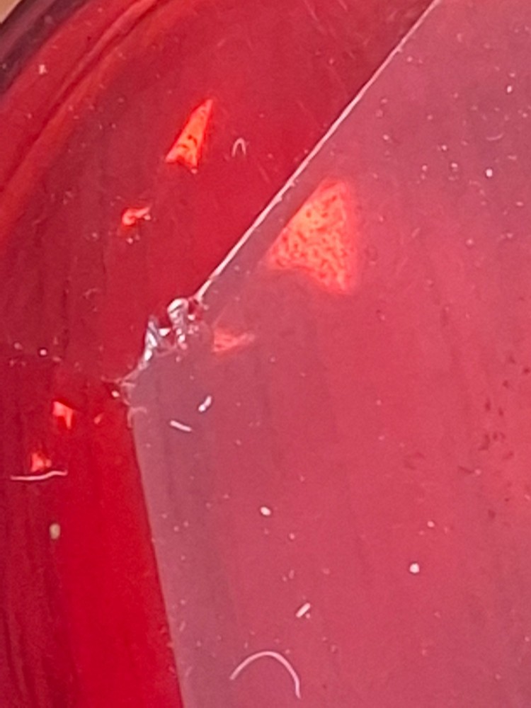 Perfume Bottle Octagonal Hallmarked 1890 Birmingham Charles May & Son Ruby Glass