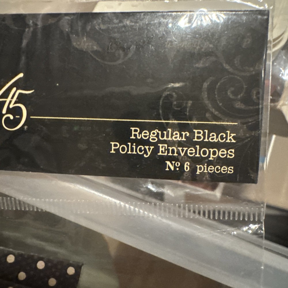 GRAPHIC 45 Regular Black Policy Envelope.